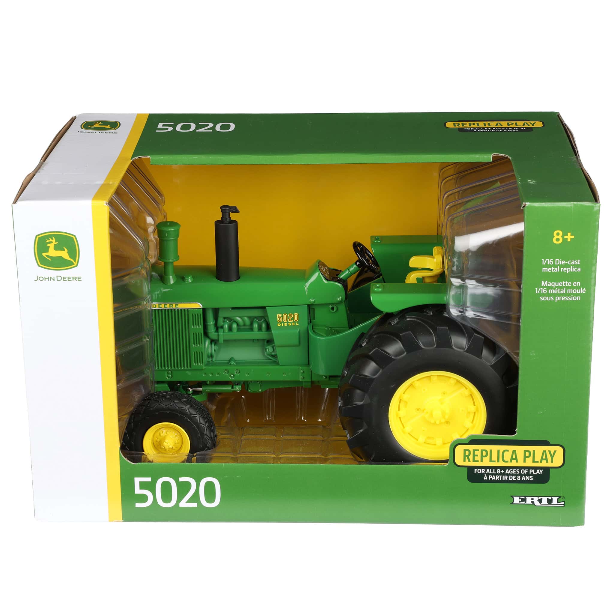 1/16 John Deere 5020 Row Crop Diesel Tractor with Diamond Tread Front Tires by ERTL - Image 6