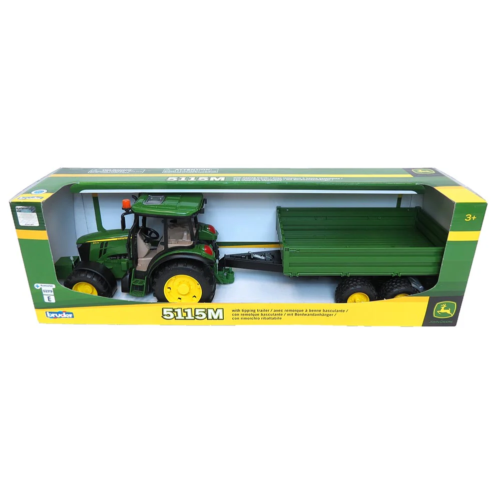 1/16 John Deere 5115M Tractor with Tipping Trailer by Bruder - Image 6