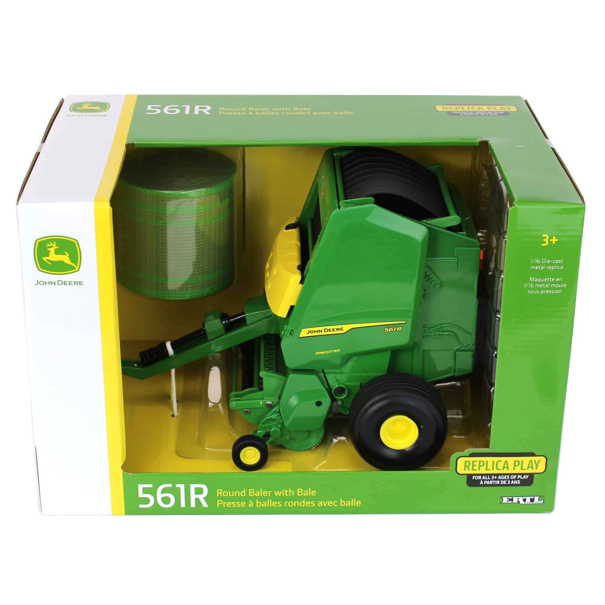 1/16 John Deere 561R Round Baler with 1 Round Bale by ERTL - Image 6