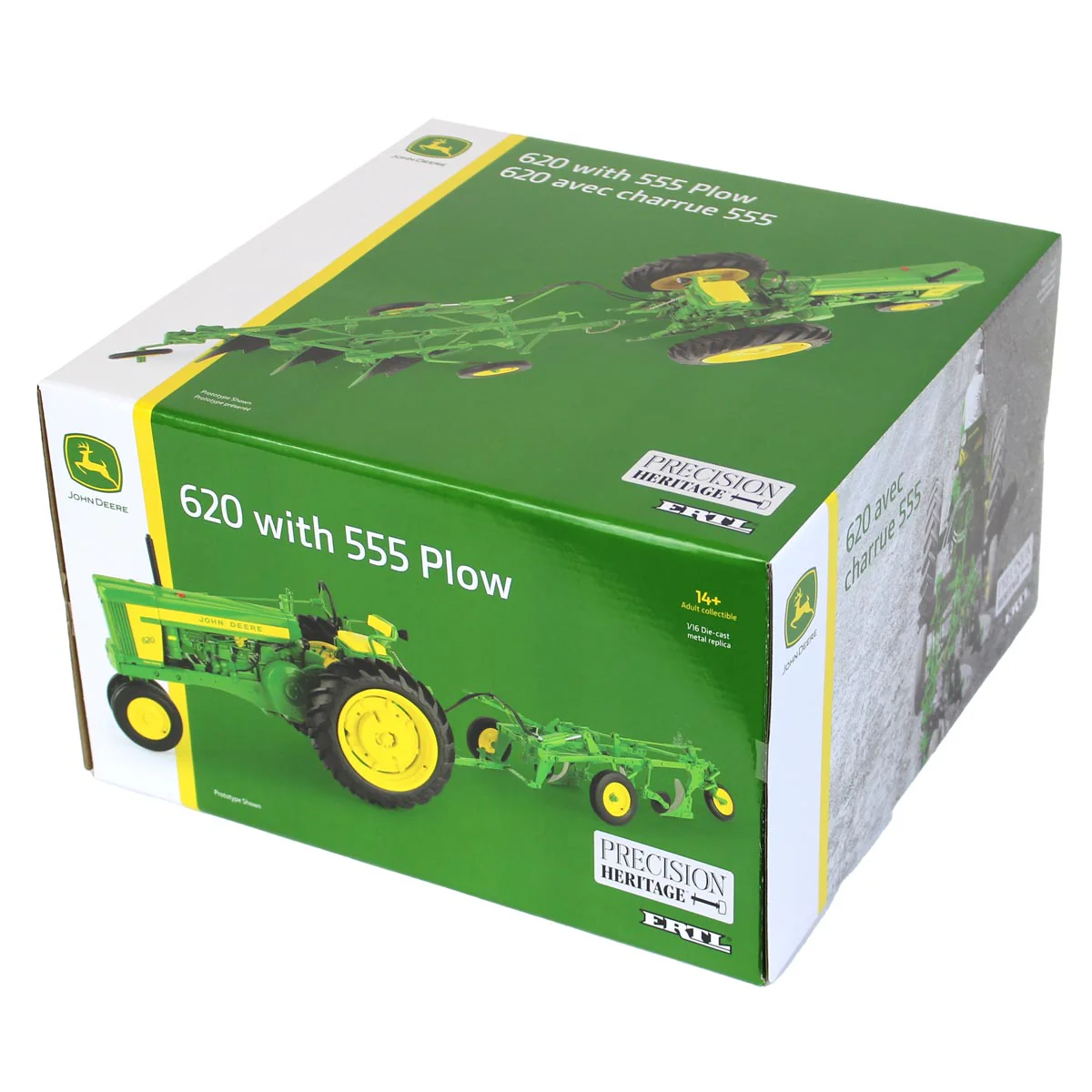 1/16 John Deere 620 Tractor with Narrow Front & 555 Plow, ERTL Precision Heritage Series - Image 8