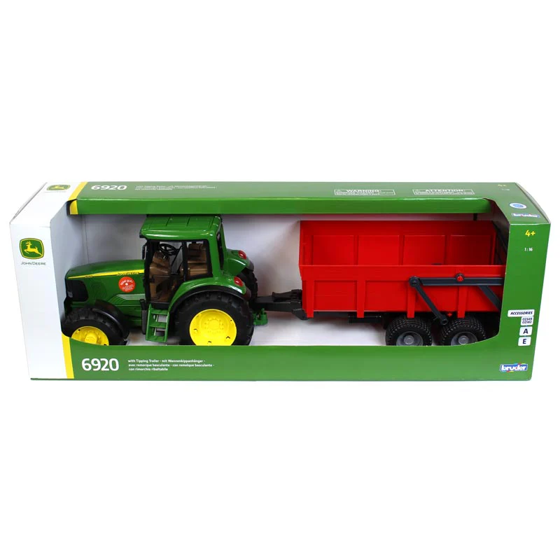 1/16 John Deere 6920 with Tipping Trailer by Bruder - Image 5