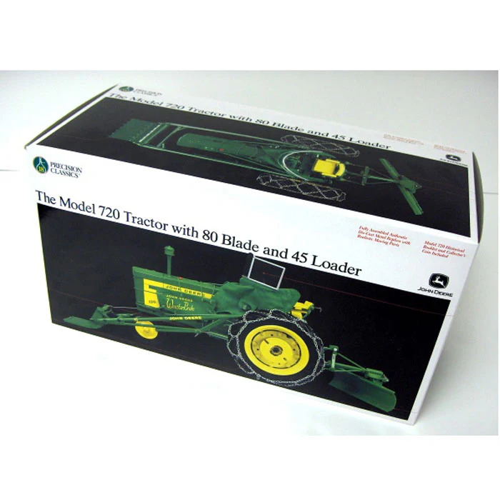 1/16 John Deere 720 Tractor with 80 Blade & 45 Loader, Precision Classics #18 by ERTL - Image 3