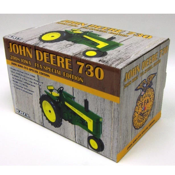 1/16 John Deere 730 Tractor with Narrow Front by ERTL, 2008 Iowa FFA Limited Edition - Image 3