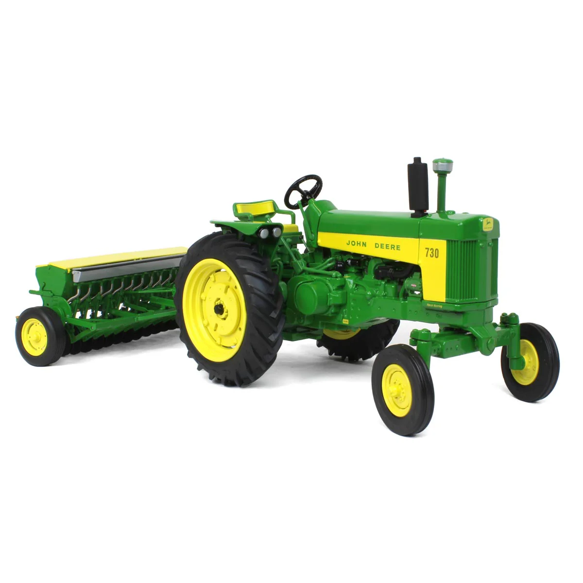 1/16 John Deere 730 Tractor with Wide Front & Grain Drill, ERTL Prestige Collection - Image 2