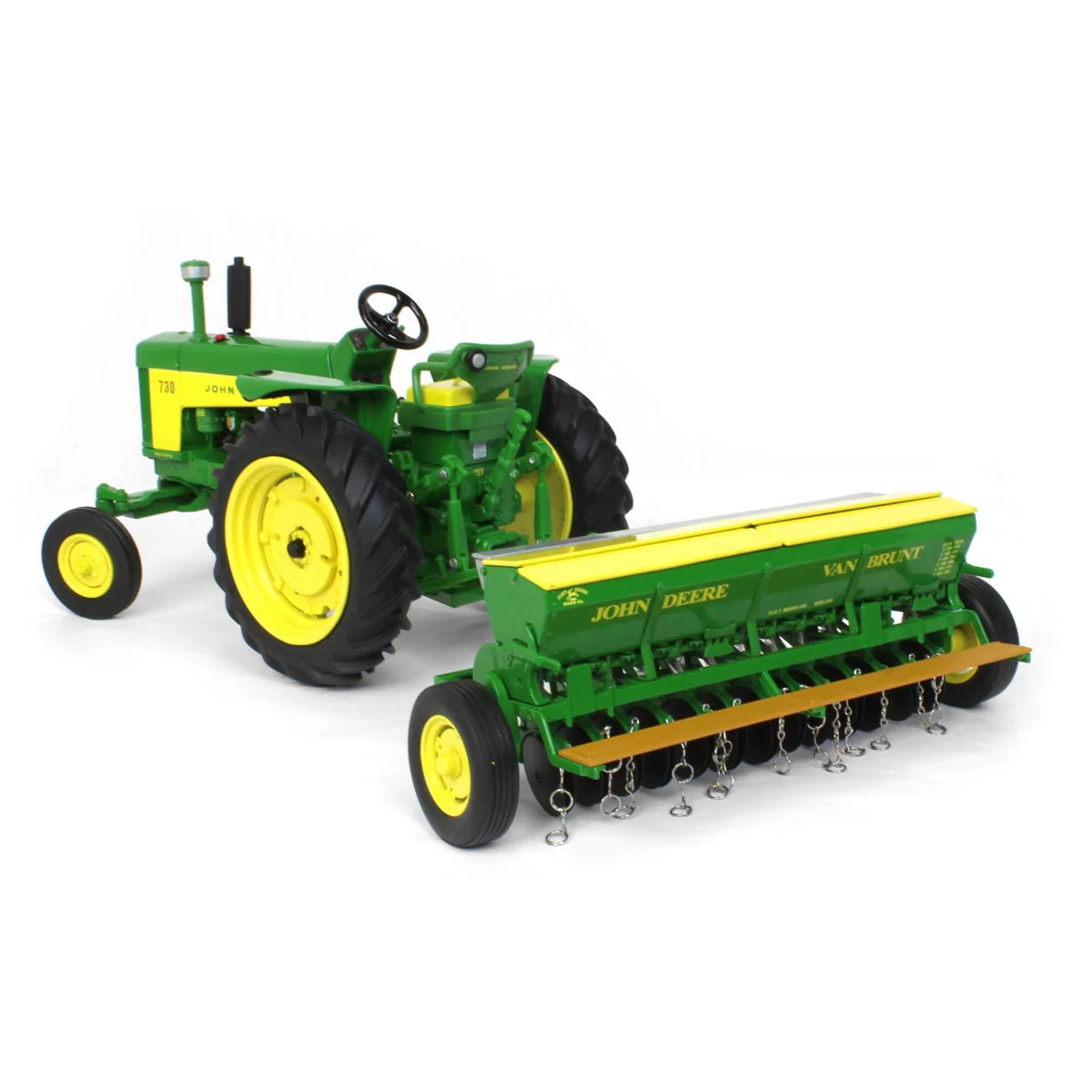 1/16 John Deere 730 Tractor with Wide Front & Grain Drill, ERTL Prestige Collection - Image 4