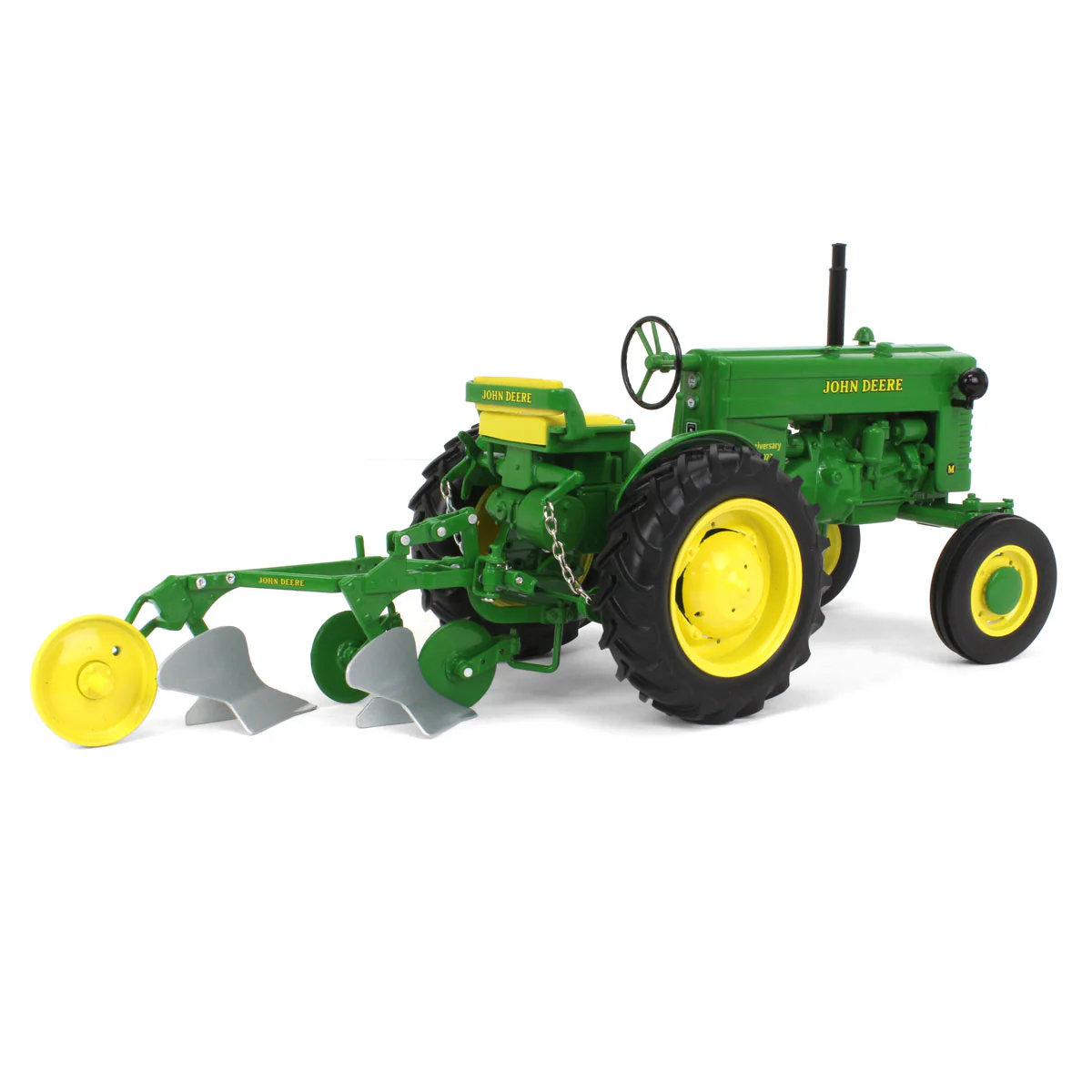 1/16 John Deere M Tractor with Wide Front & Mounted Plow, 75th Anniversary, ERTL Prestige Collection - Image 3