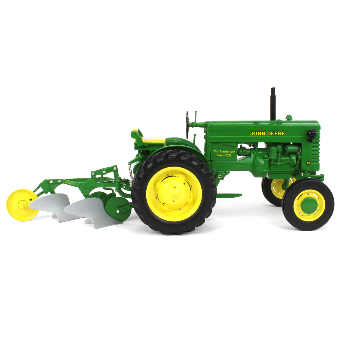 1/16 John Deere M Tractor with Wide Front & Mounted Plow, 75th Anniversary, ERTL Prestige Collection - Image 5