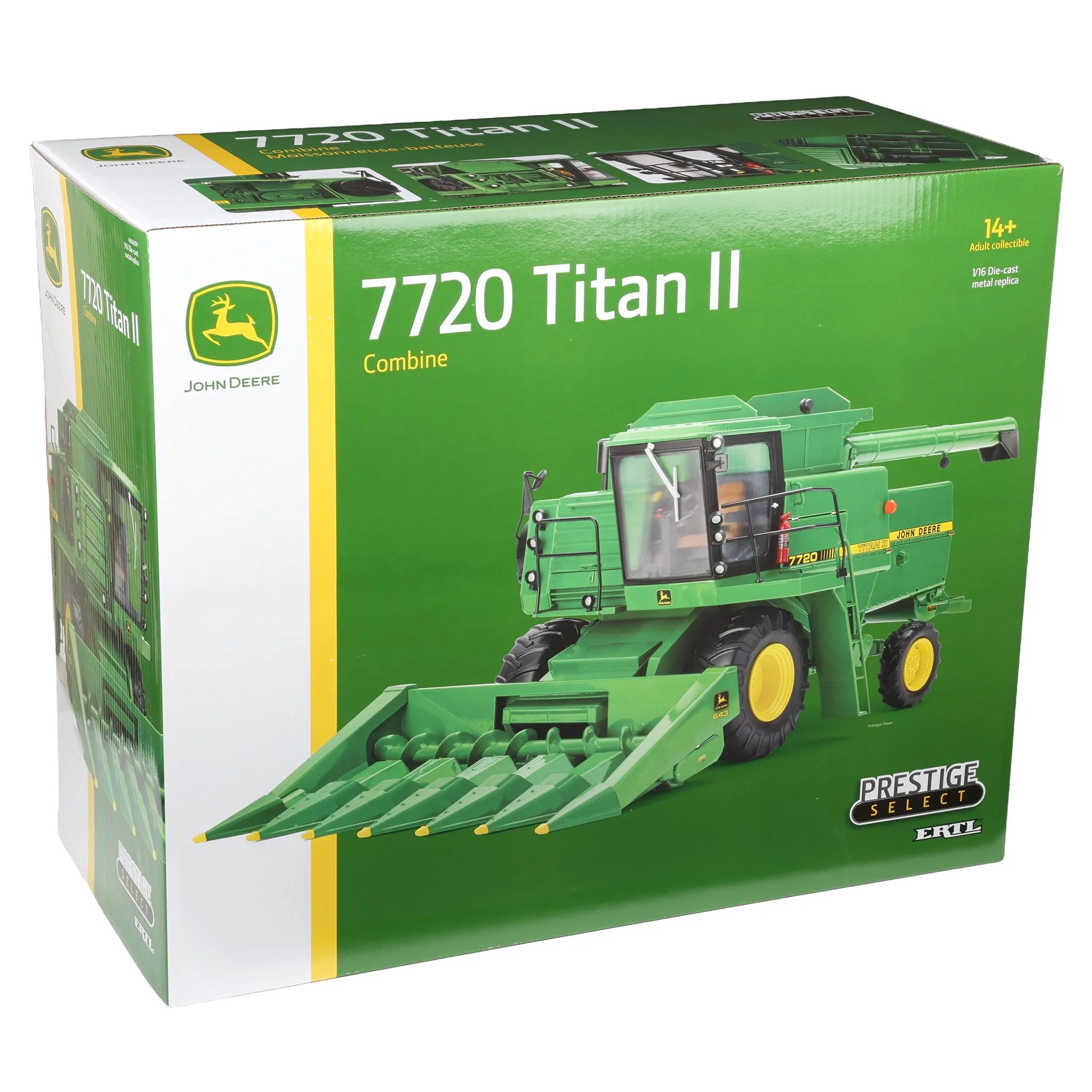 1/16 John Deere 7720 Titan II Combine with Corn Head & Grain Head, ERTL Prestige Select #4 - Image 14