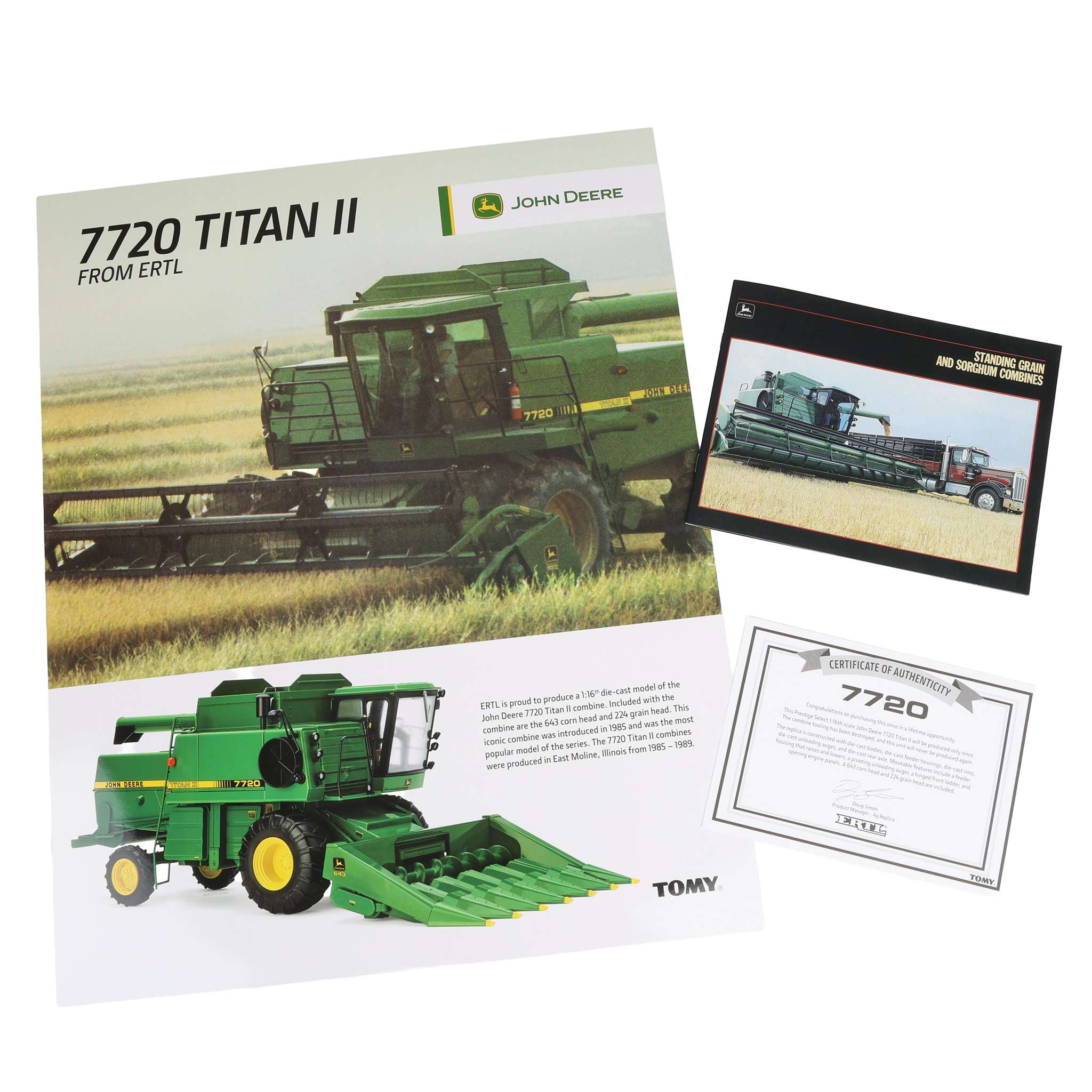 1/16 John Deere 7720 Titan II Combine with Corn Head & Grain Head, ERTL Prestige Select #4 - Image 16