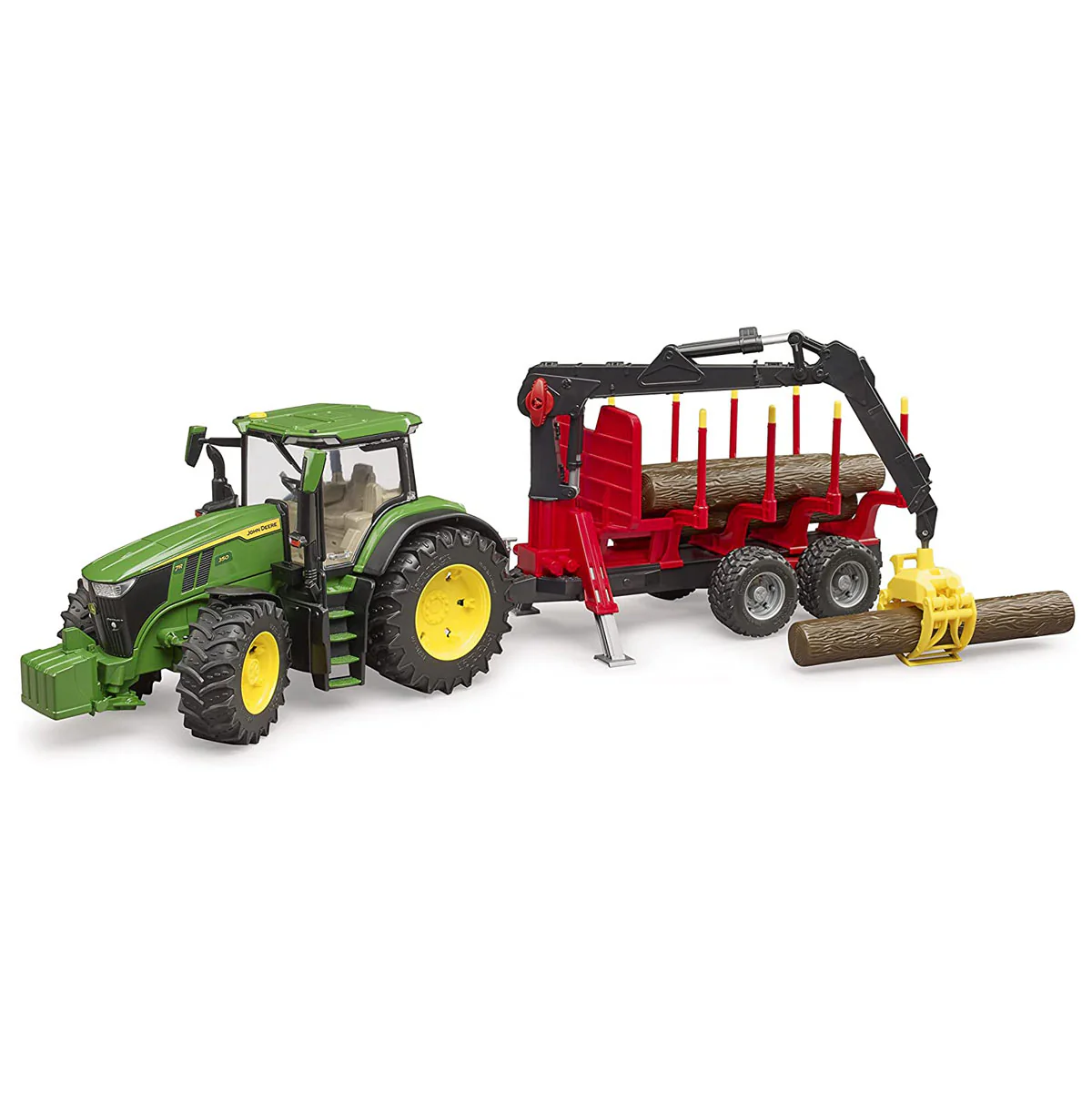1/16 John Deere 7R 350 Tractor with Forestry Trailer by Bruder