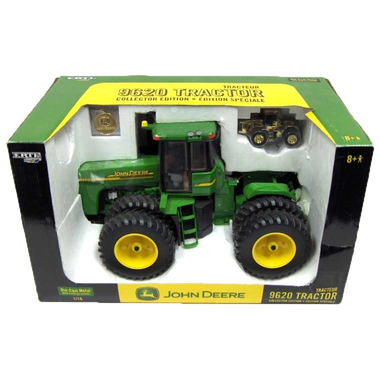 1/16 John Deere 9620 Tractor with Duals & 1/64 Gold John Deere 9620 Tractor, Collector's Edition by ERTL