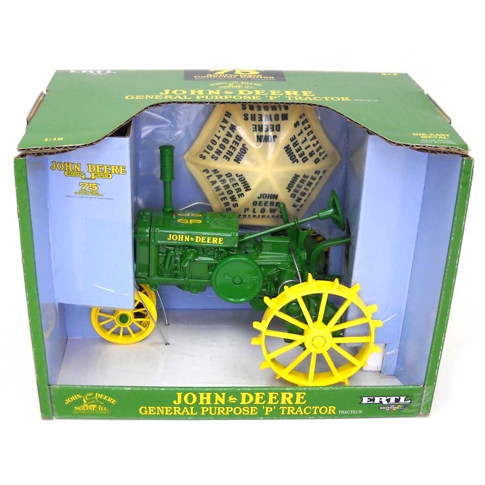 1/16 John Deere General Purpose P Tractor with Umbrella by ERTL, 75th Anniversary Collector Edition - Image 2