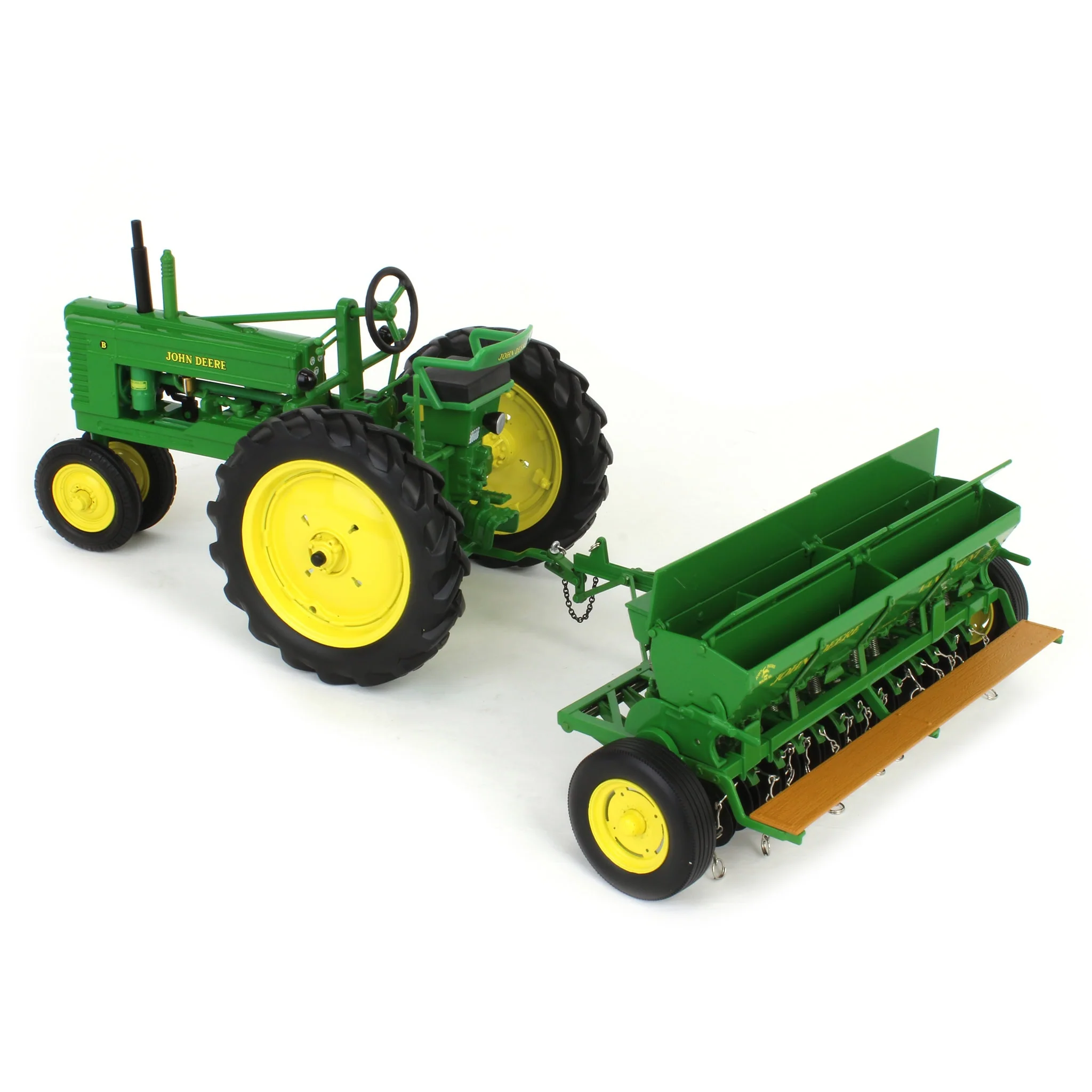 1/16 John Deere Model B Tractor with Grain Drill, 2025 Classic Green Reunion, ERTL Prestige Collection - Image 4