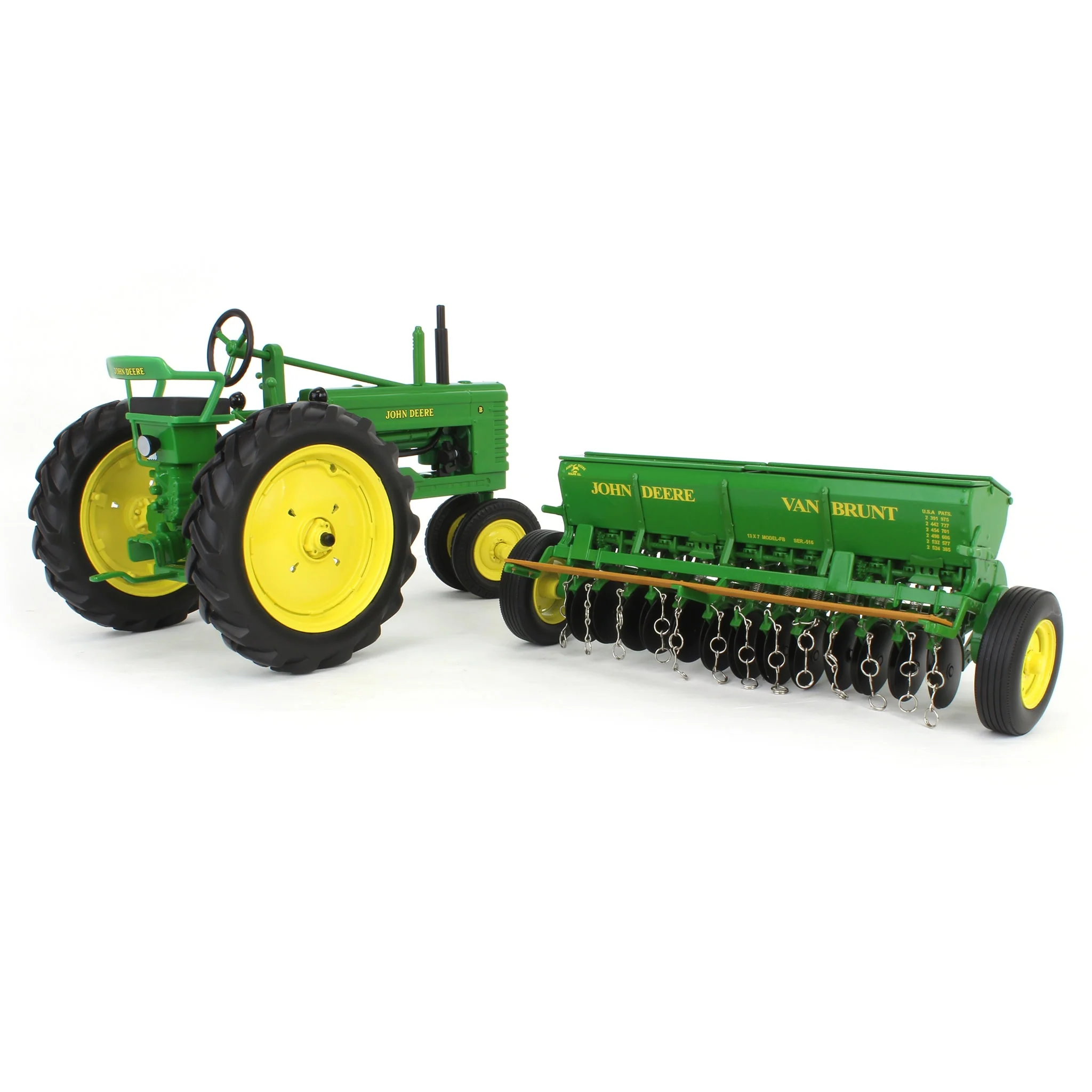 1/16 John Deere Model B Tractor with Grain Drill, 2025 Classic Green Reunion, ERTL Prestige Collection - Image 5