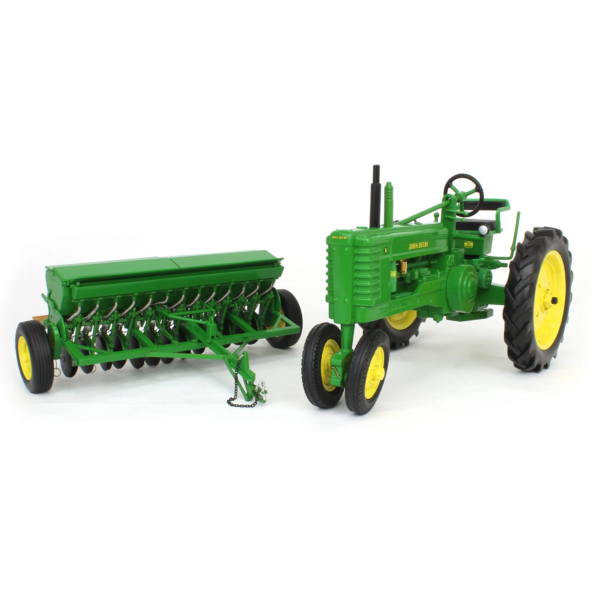1/16 John Deere Model B Tractor with Grain Drill, 2025 Classic Green Reunion, ERTL Prestige Collection - Image 6