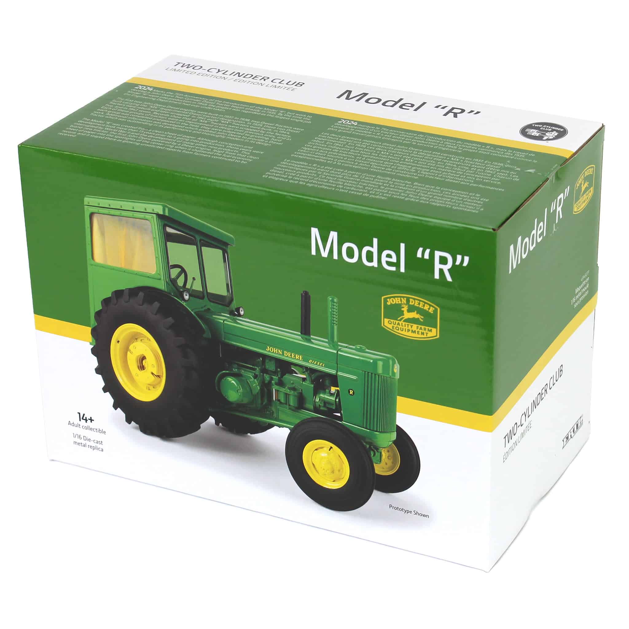 1/16 John Deere Model R Tractor with Cab by ERTL, 2024 Two-Cylinder Club - Image 7