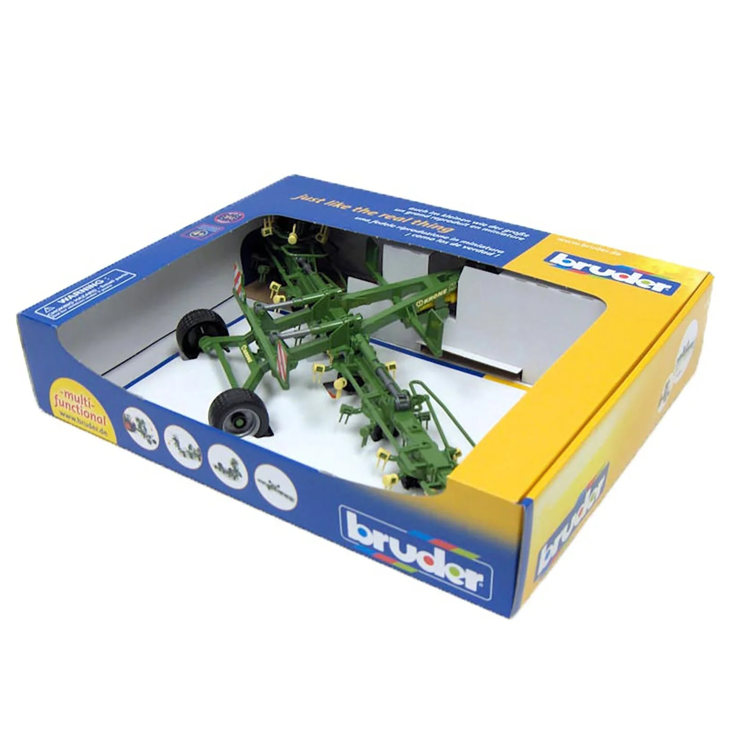 1/16 Krone Trailed Rotary Hay Tedder by Bruder - Image 5
