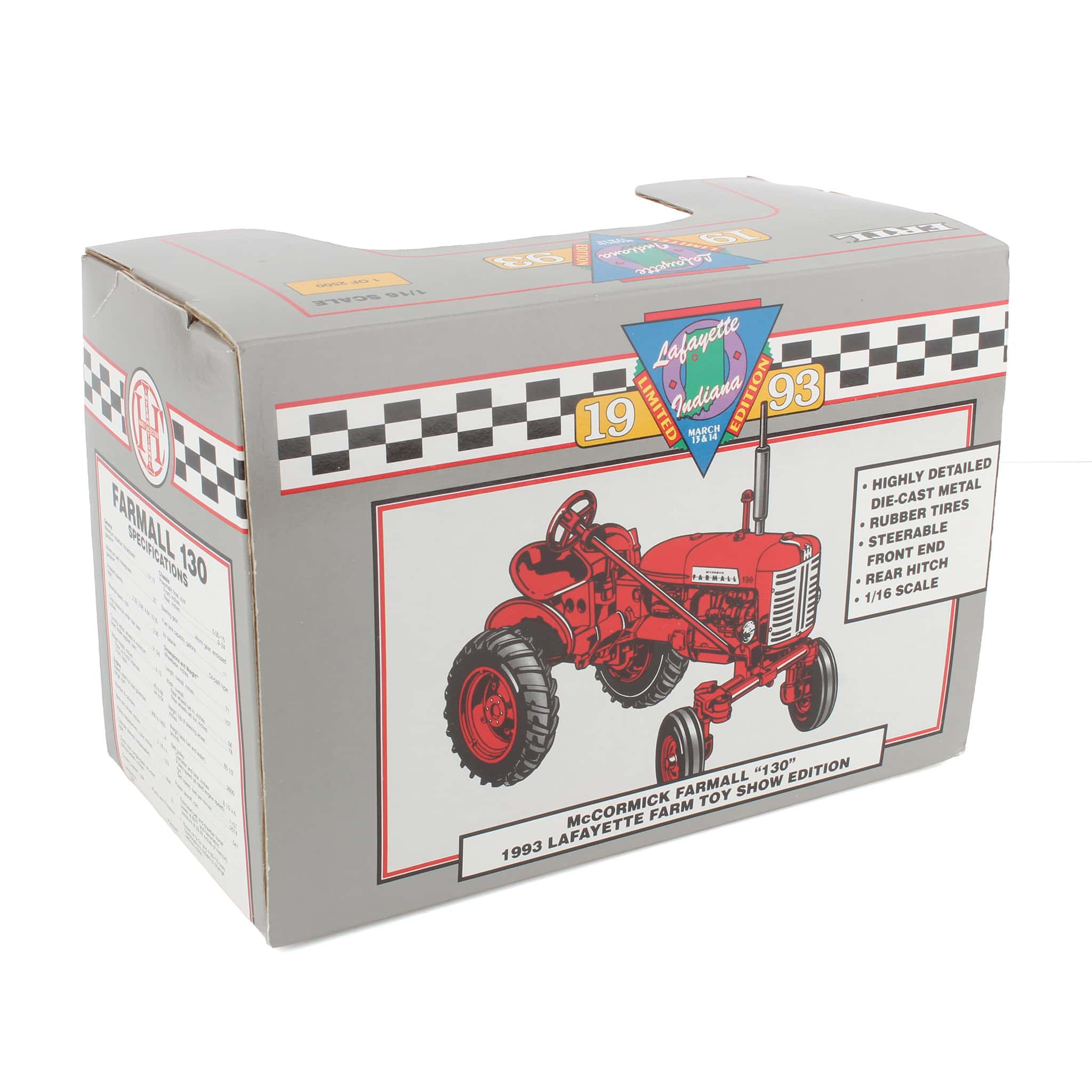 1/16 IH Farmall 130 Tractor by ERTL, 1993 Lafayette Farm Toy Show Limited Edition - Image 2