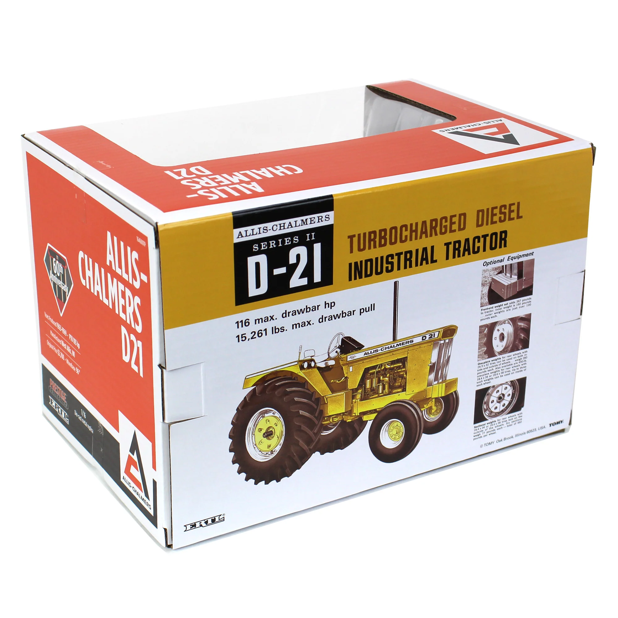 1/16 Allis Chalmers D21 Industrial 2WD Tractor by ERTL, Midwest Allis Club Limited Edition - Image 6