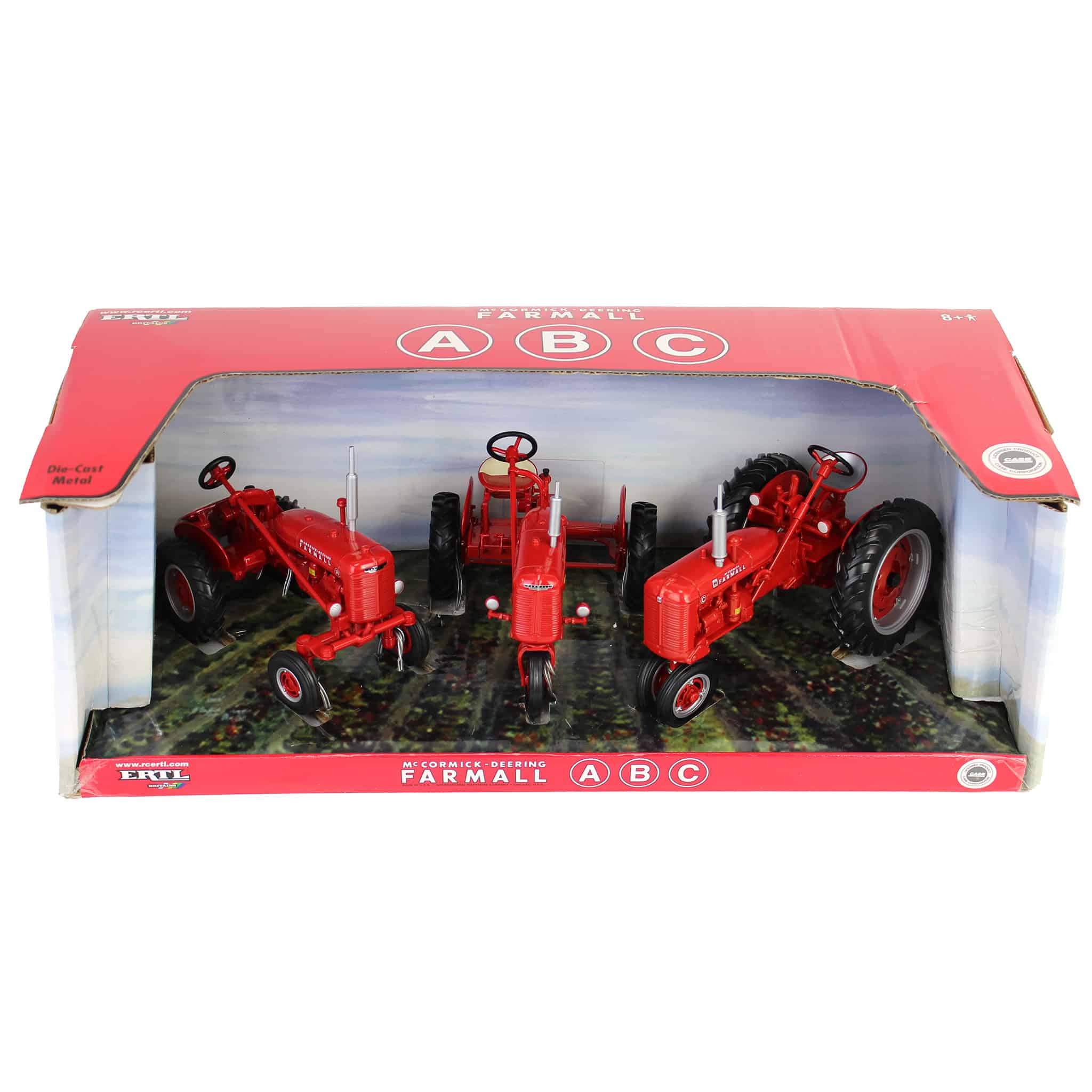 1/16 McCormick Deering Farmall Models A, B & C Tractor Set by ERTL