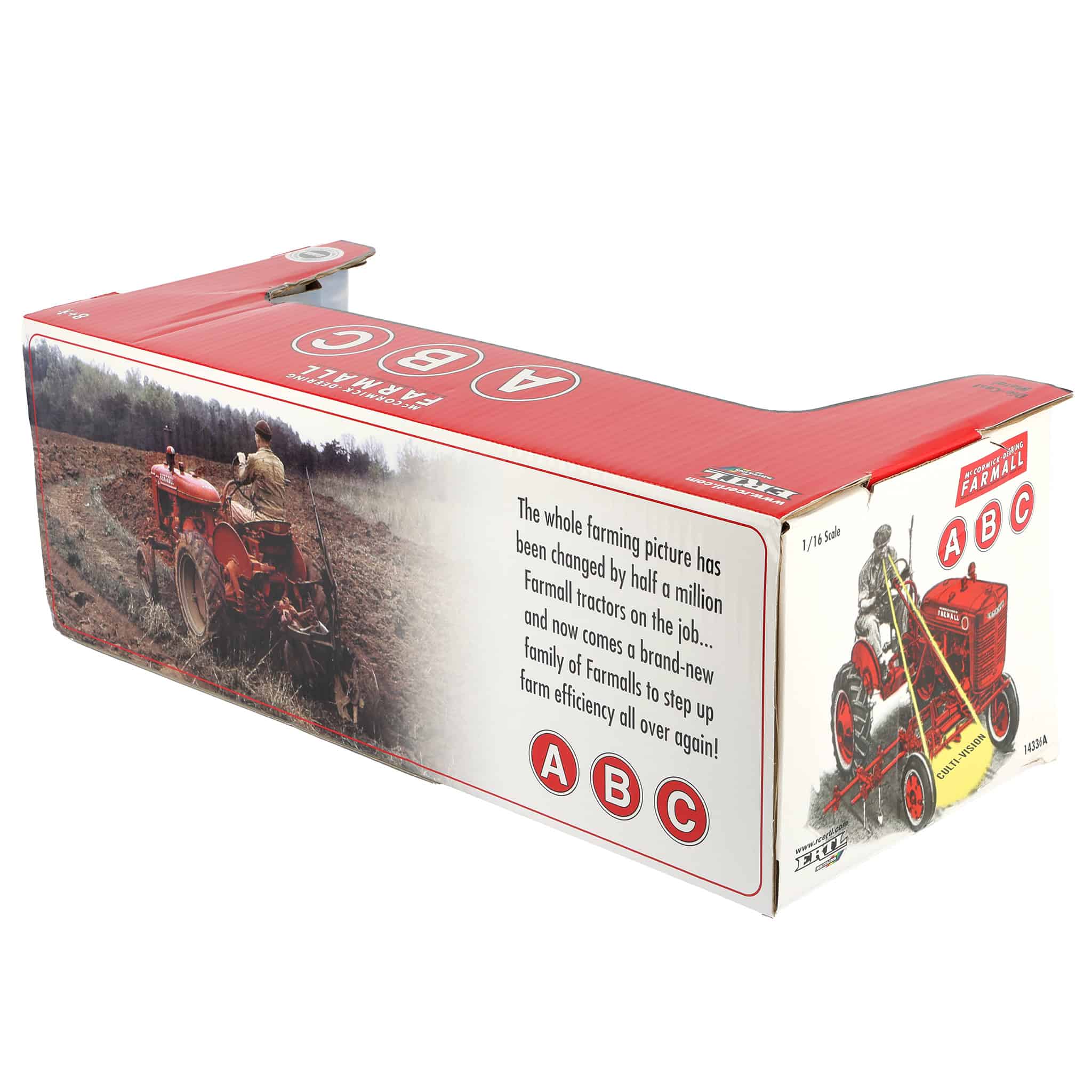 1/16 McCormick Deering Farmall Models A, B & C Tractor Set by ERTL - Image 5