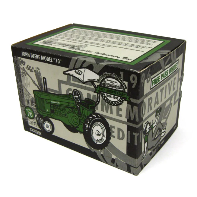 1/16 John Deere 70 Tractor with Narrow Front & Umbrella by ERTL, National Farm Toy Museum 10th Anniversary