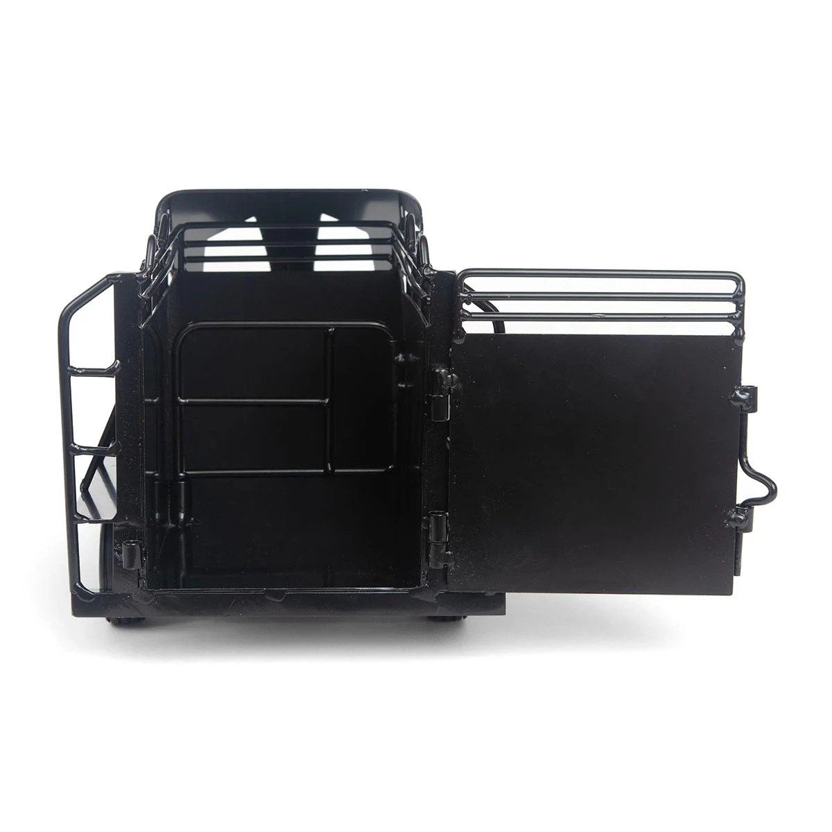 1/16 Little Buster Toys Black Gooseneck Half Top Trailer - Image 3