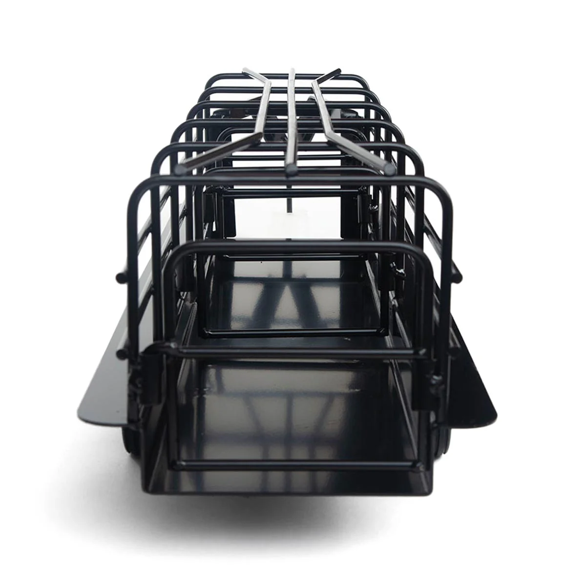 1/16 Little Buster Toys Black Gooseneck Long Trailer with Split Gates - Image 3