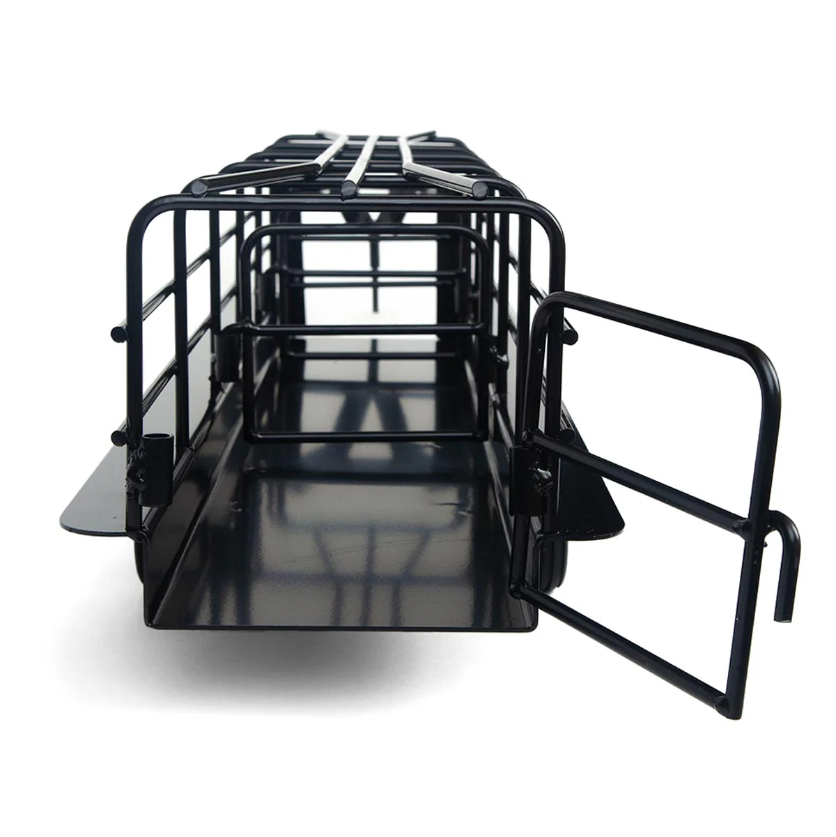 1/16 Little Buster Toys Black Gooseneck Long Trailer with Split Gates - Image 4