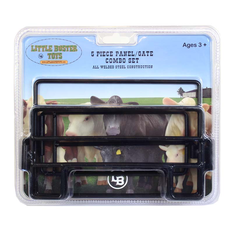 1/16 Little Buster Toys Black Panels with Gate, 5 Piece Combo Set - Image 2
