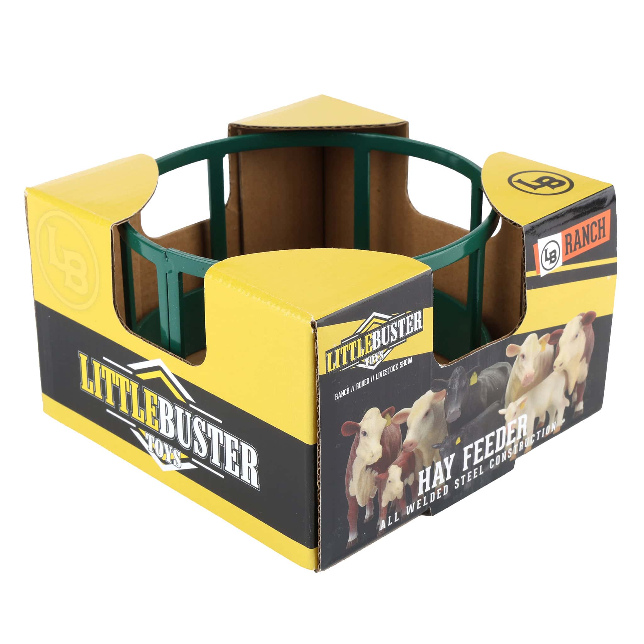 1/16 Little Buster Toys Green Round Bale Hay Feeder - Image 5