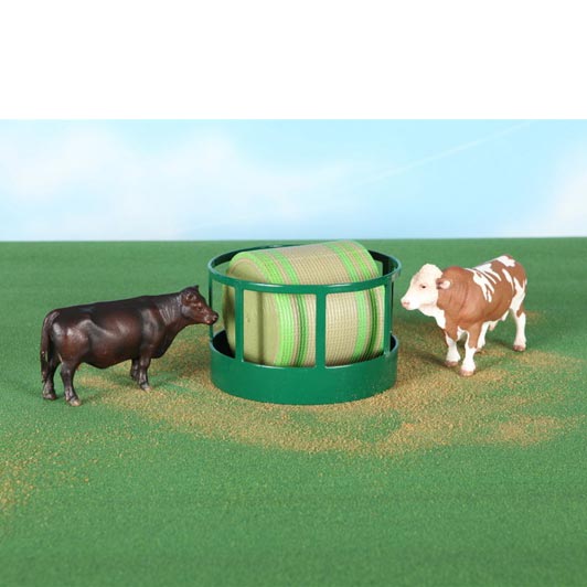 1/16 Little Buster Toys Green Round Bale Hay Feeder - Image 6