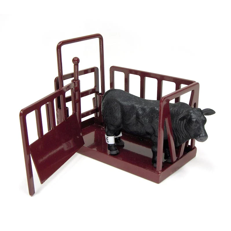 1/16 Little Buster Toys Red Cattle Squeeze Chute - Image 4
