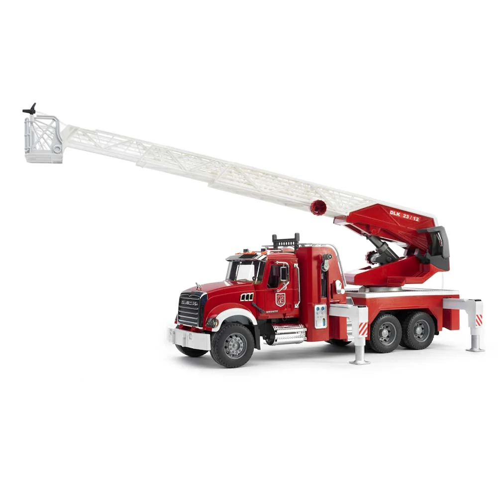 1/16 MACK Granite Fire Engine with Extendable Ladder by Bruder - Image 2