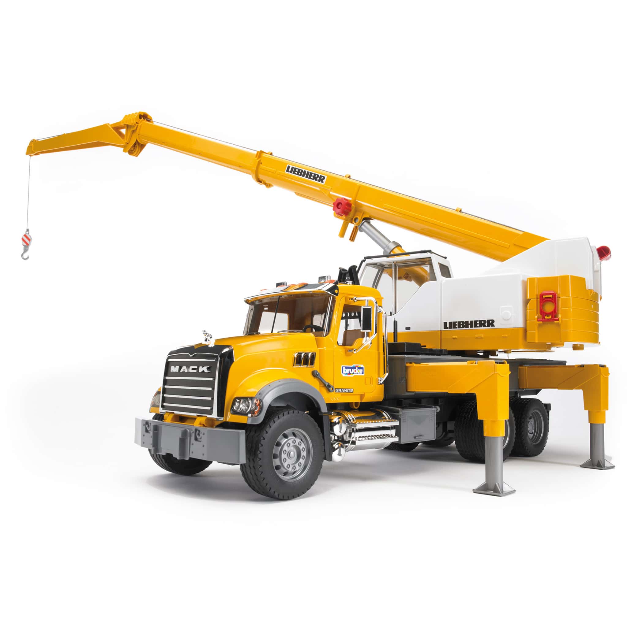1/16 Mack Granite Liebherr Crane Truck by Bruder, 26in Long - Image 2
