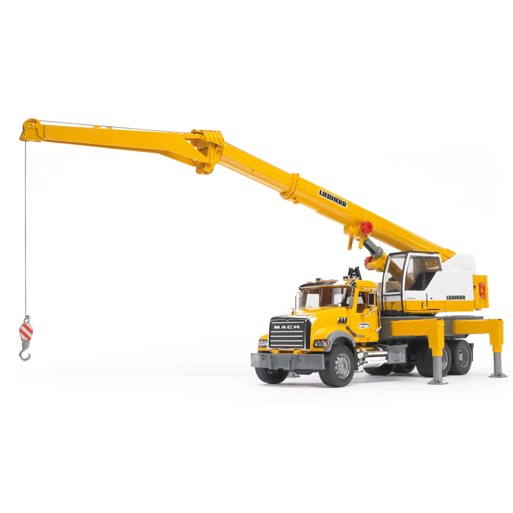 1/16 Mack Granite Liebherr Crane Truck by Bruder, 26in Long - Image 3