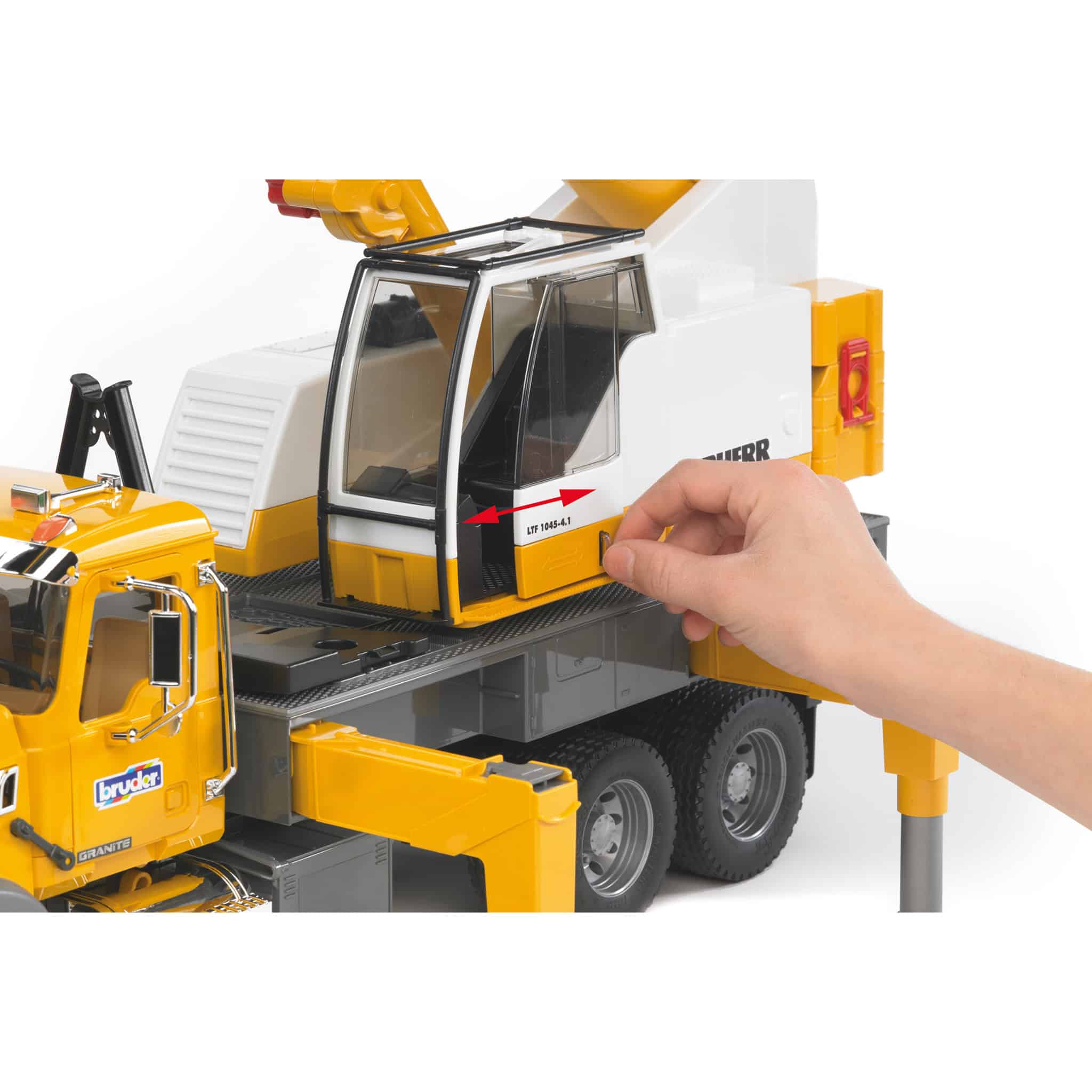 1/16 Mack Granite Liebherr Crane Truck by Bruder, 26in Long - Image 6
