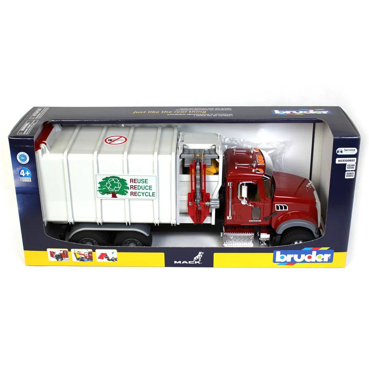 1/16 MACK Granite Side Loading Garbage Truck by Bruder - Image 5