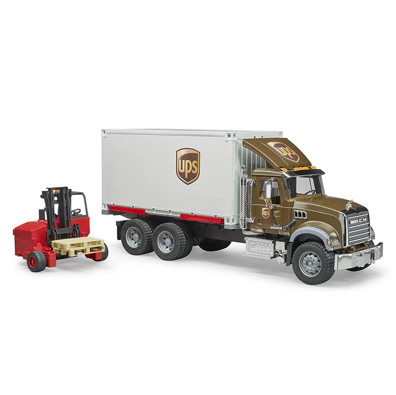 1/16 Mack Granite UPS Truck with Forklift by Bruder - Image 2