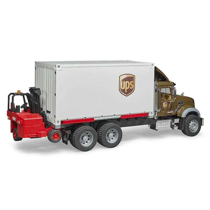 1/16 Mack Granite UPS Truck with Forklift by Bruder - Image 5