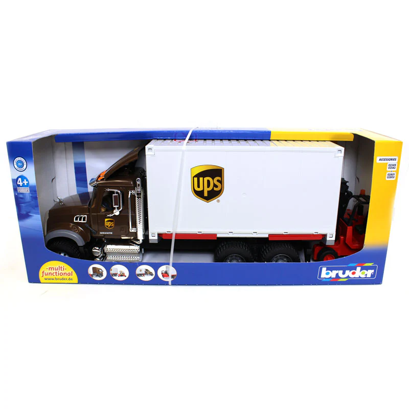 1/16 Mack Granite UPS Truck with Forklift by Bruder - Image 6