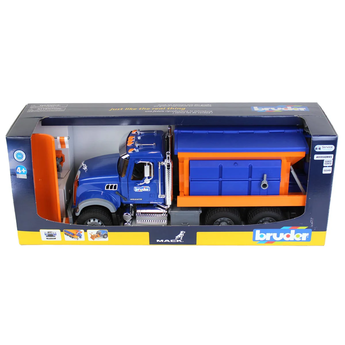 1/16 Mack Granite Winter Service Snow Plow Truck by Bruder - Image 7
