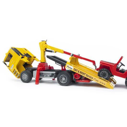 1/16 MAN Actros Tow Truck with Cross Country Vehicle by Bruder - Image 3
