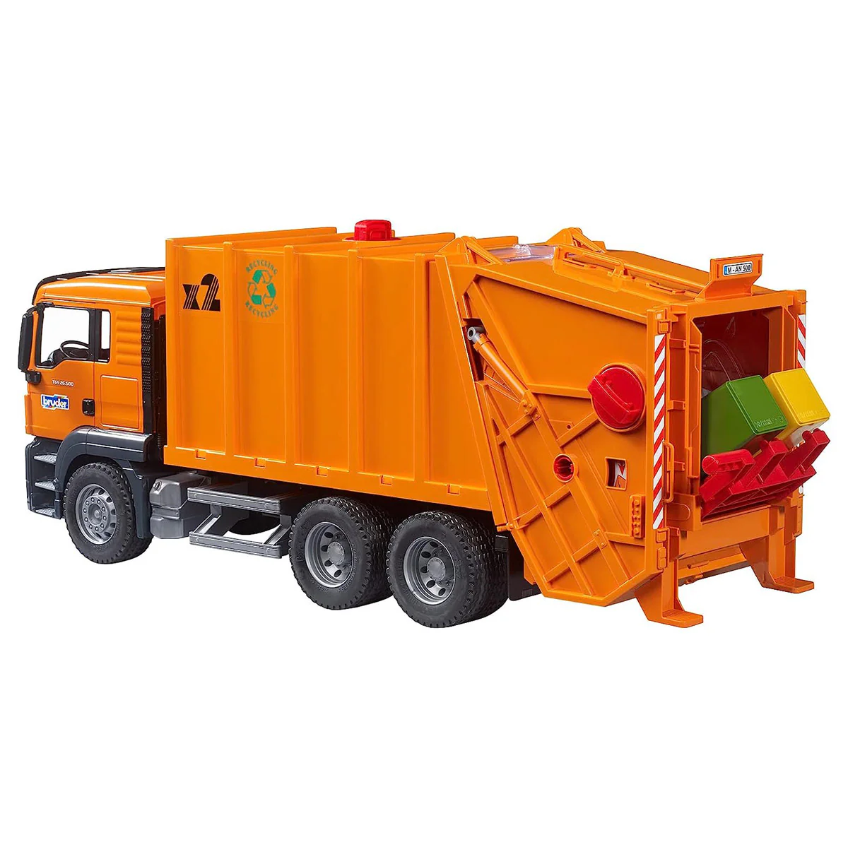 1/16 MAN TGS Orange Garbage Truck by Bruder - Image 5