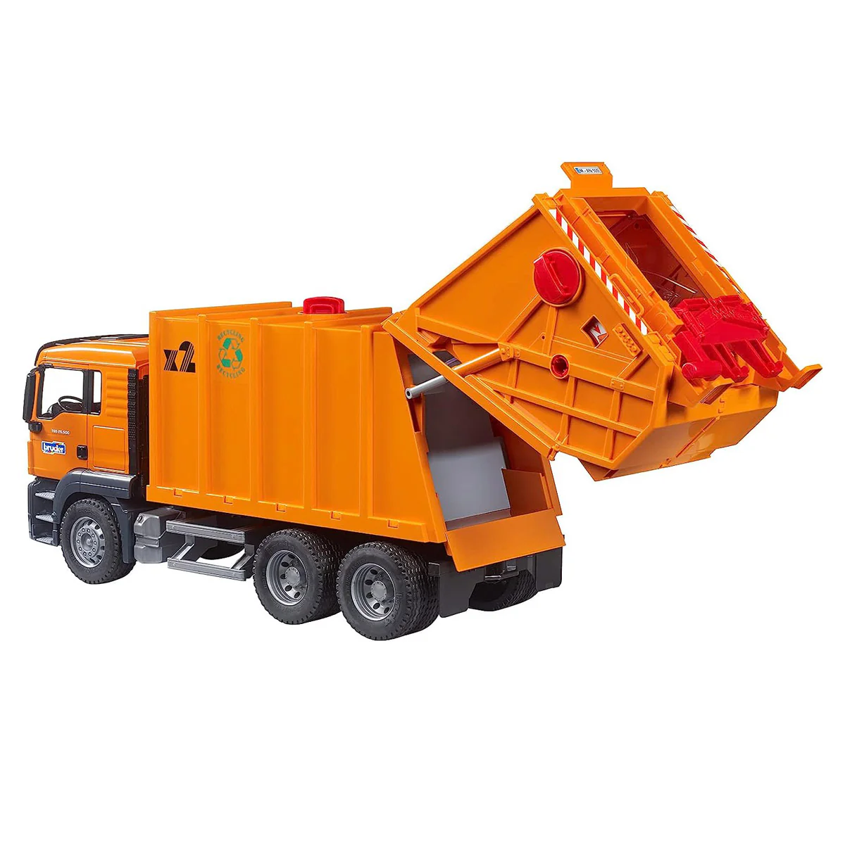 1/16 MAN TGS Orange Garbage Truck by Bruder - Image 6