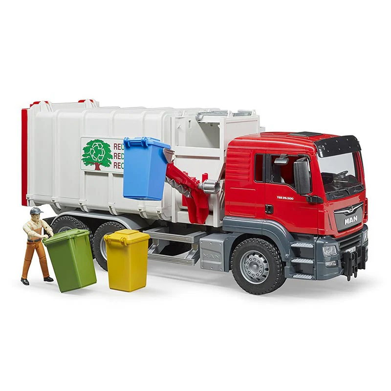 1/16 MAN TGS Side Loading Garbage Truck by Bruder - Image 3