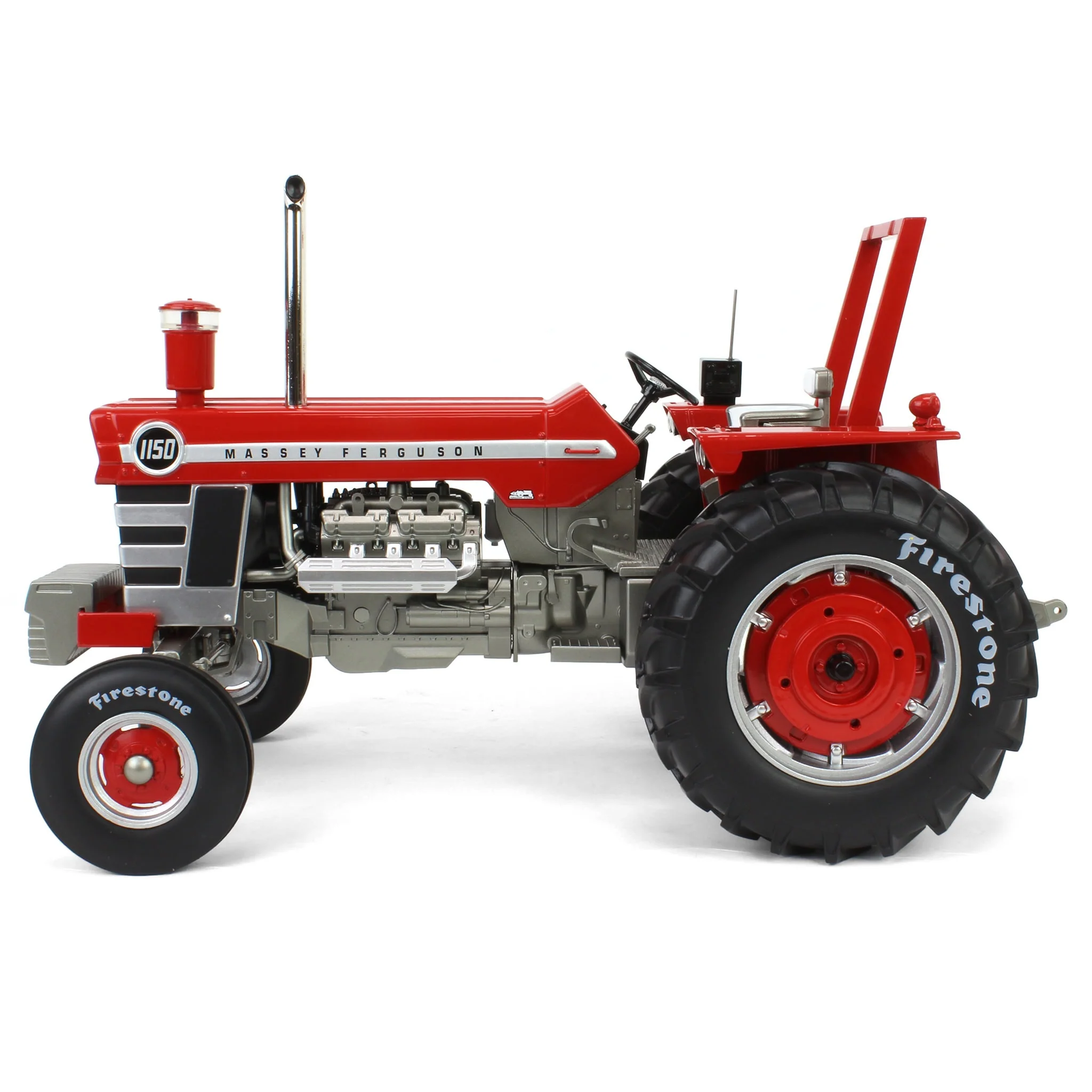 1/16 Massey Ferguson 1150 Tractor with Firestone Tires, ROPS & Chrome Stack by SpecCast, 1st in Outback Toys Exclusive 20th Century Series - Image 5