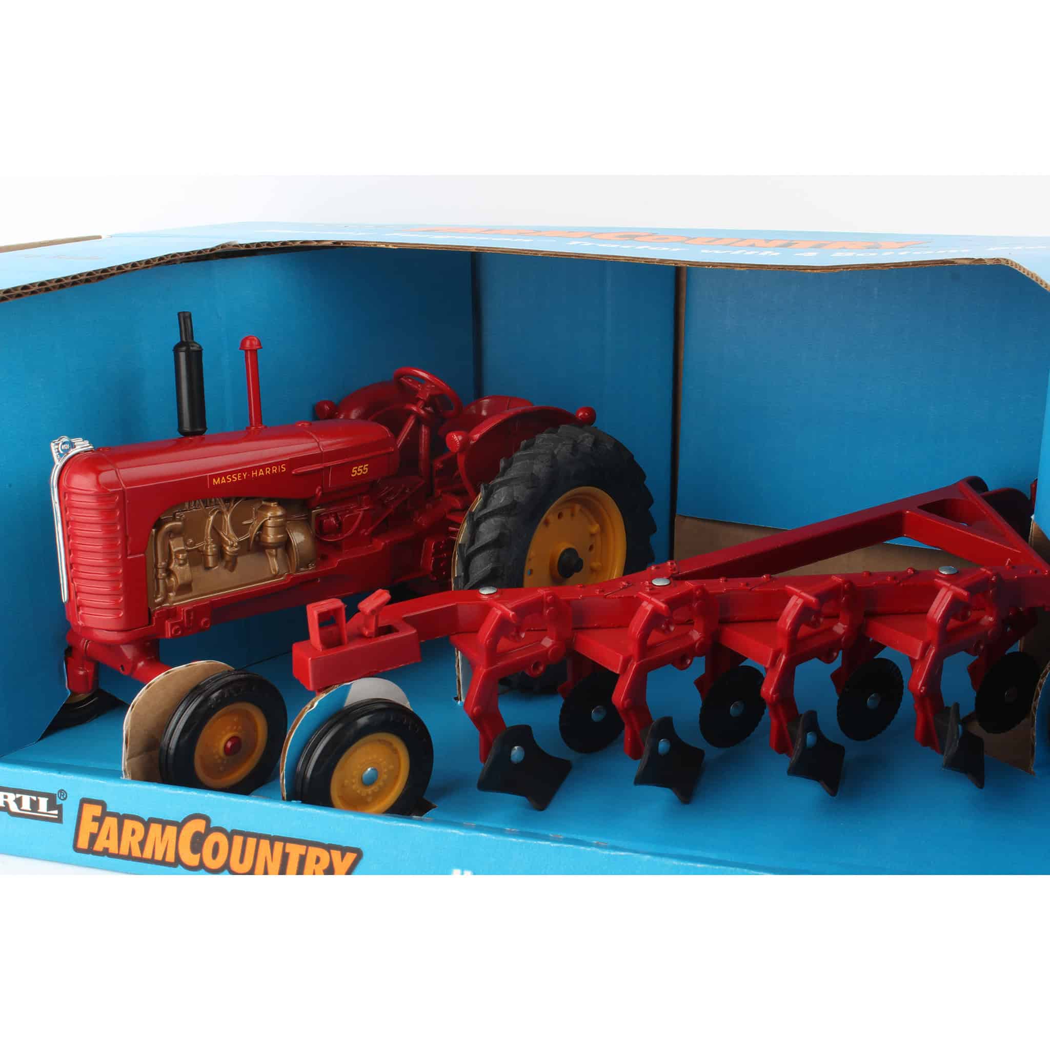 1/16 Massey Harris 555 Gold Engine with 4-Bottom Plow - Image 2