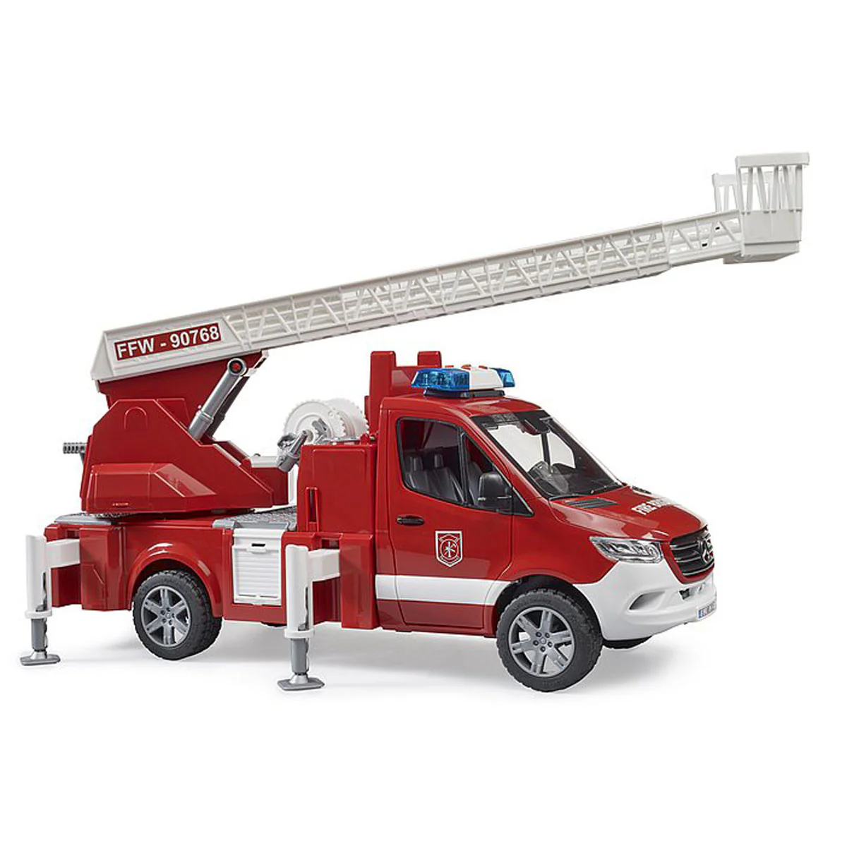 1/16 Mercedes-Benz Sprinter Fire Engine Truck with Ladder, Water Pump, & Lights & Sounds by Bruder - Image 2