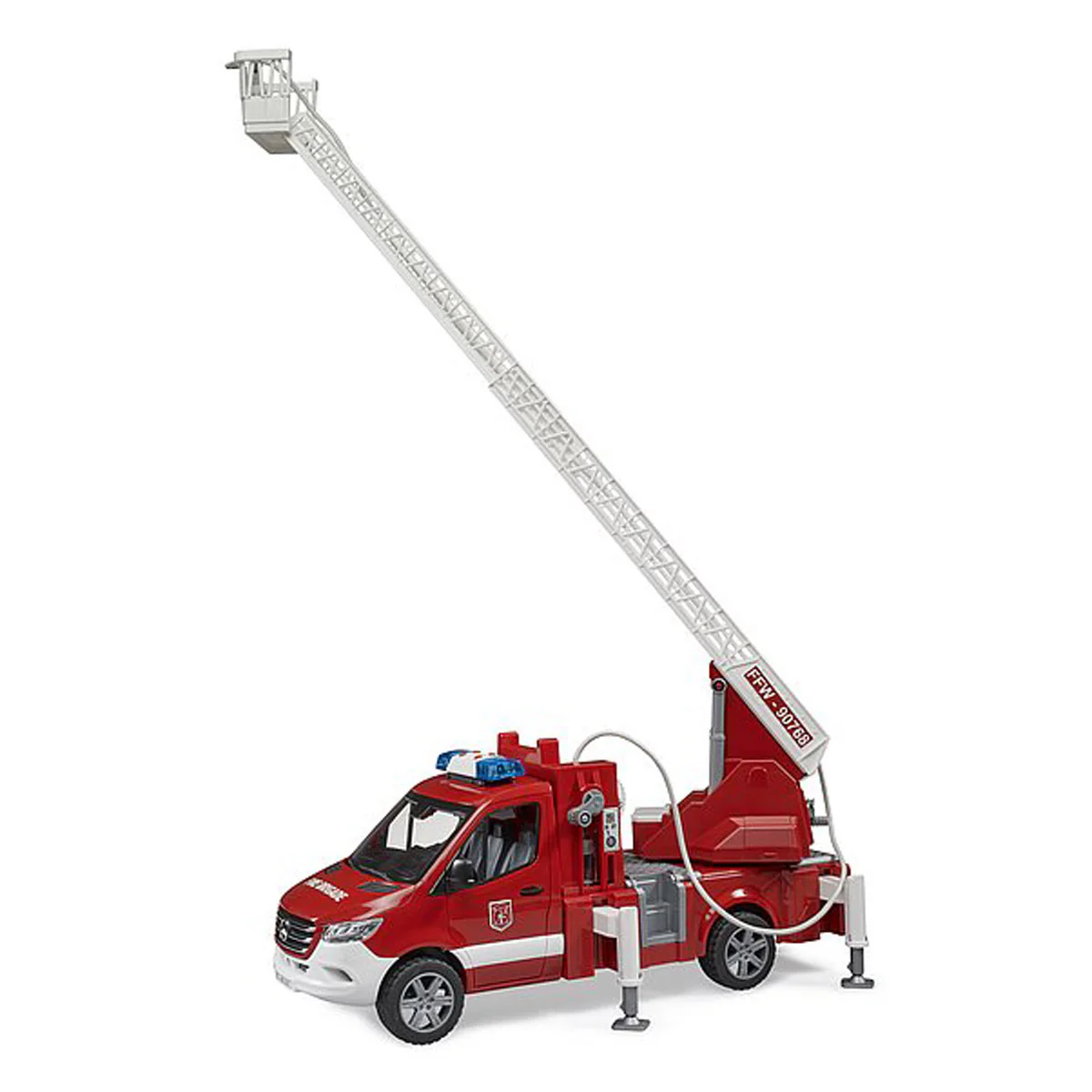 1/16 Mercedes-Benz Sprinter Fire Engine Truck with Ladder, Water Pump, & Lights & Sounds by Bruder - Image 4